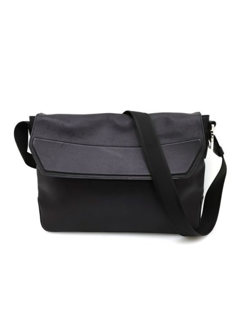 Hermes City News Shoulder Bag Black